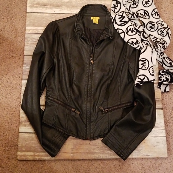 Daisy Jackets & Blazers - Black Faux Leather Jacket - Junior sz Large